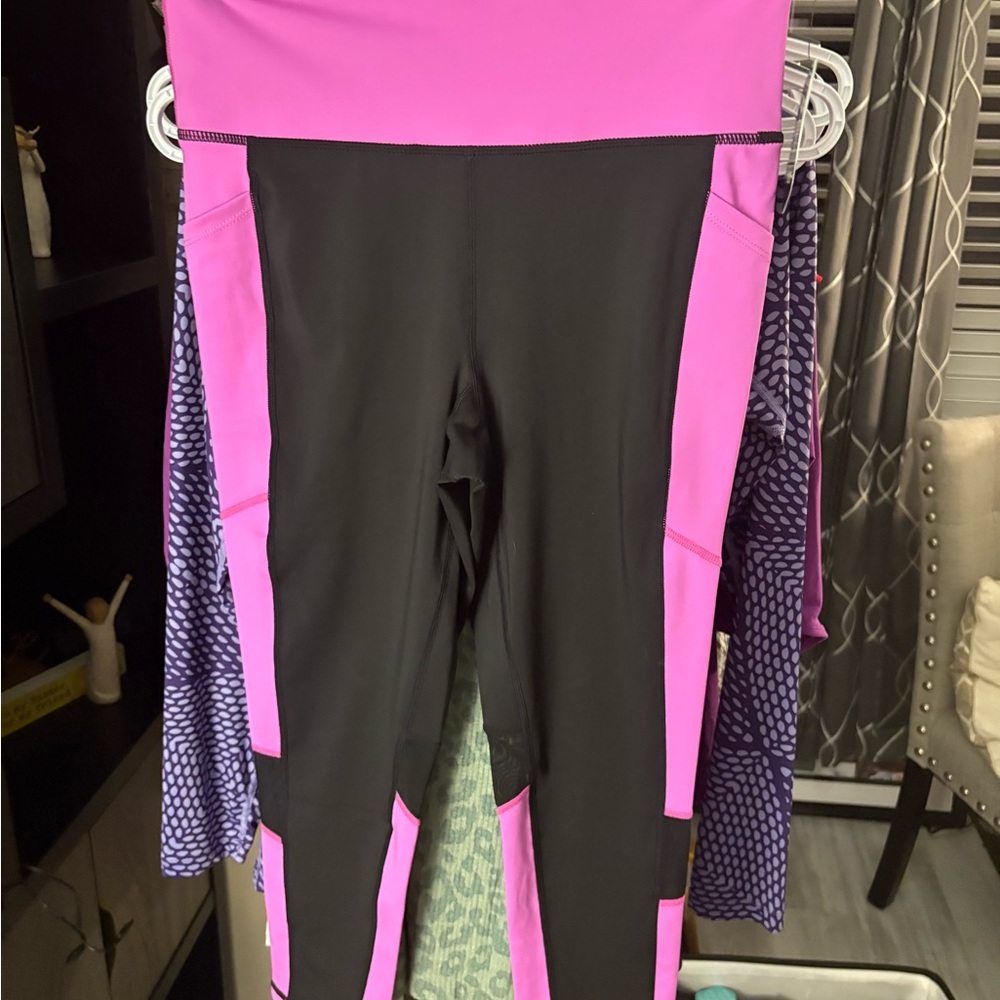 Pink and Black Leggings